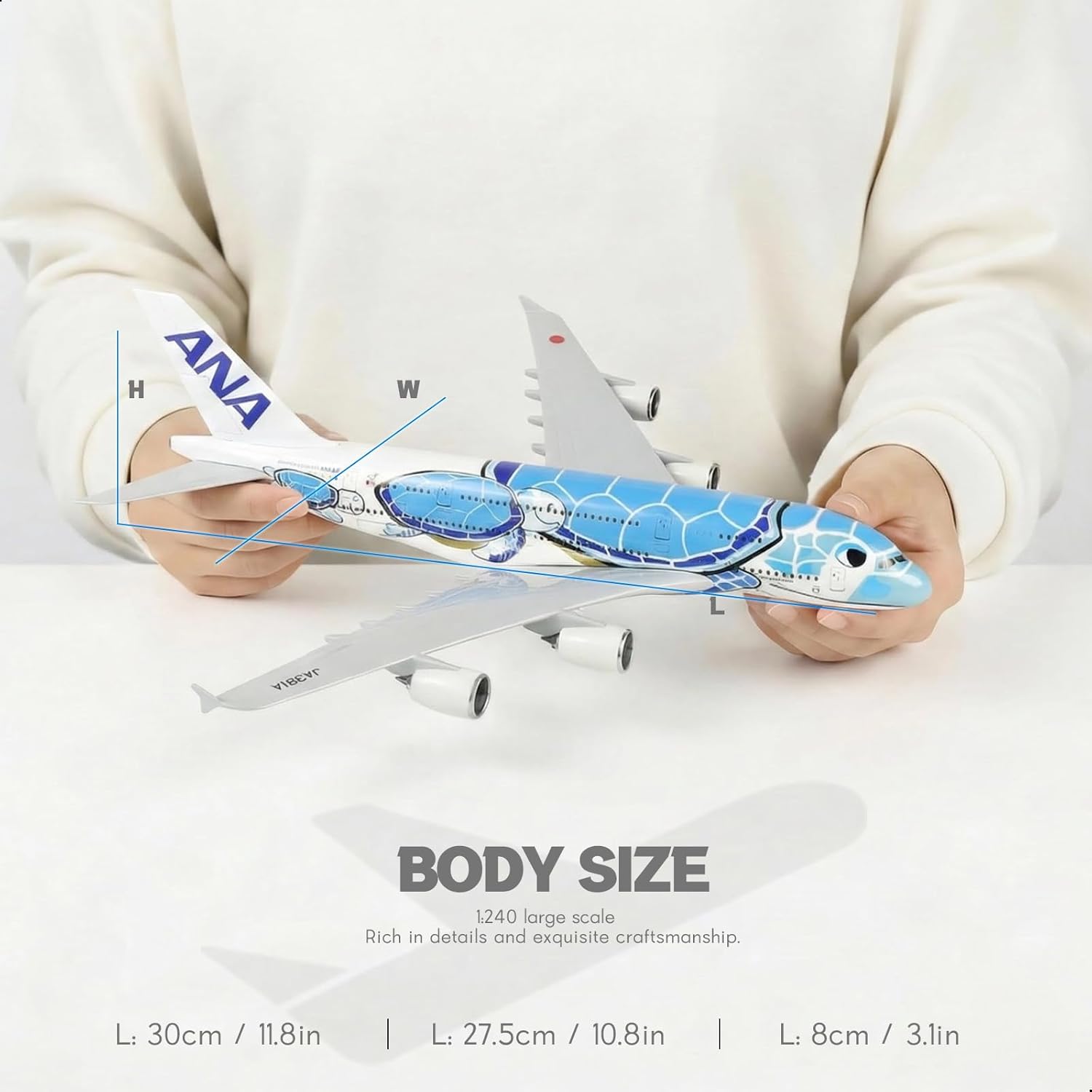 30cm ANA Turtle A380 Diecast R - Home Office Pay 评论和价格
