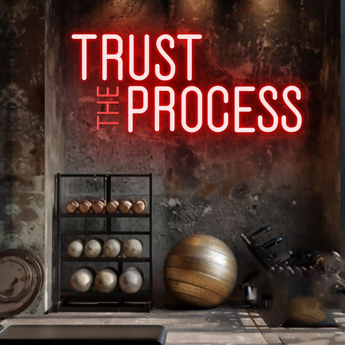 Trust The Process Neon Sign, C - Home Office Quotes 评论和价格