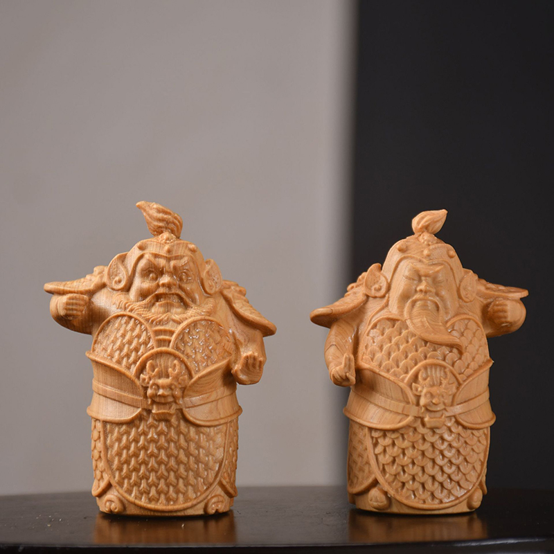wood carving Door God sculptur - Home Office Feng Shui 评论和价格