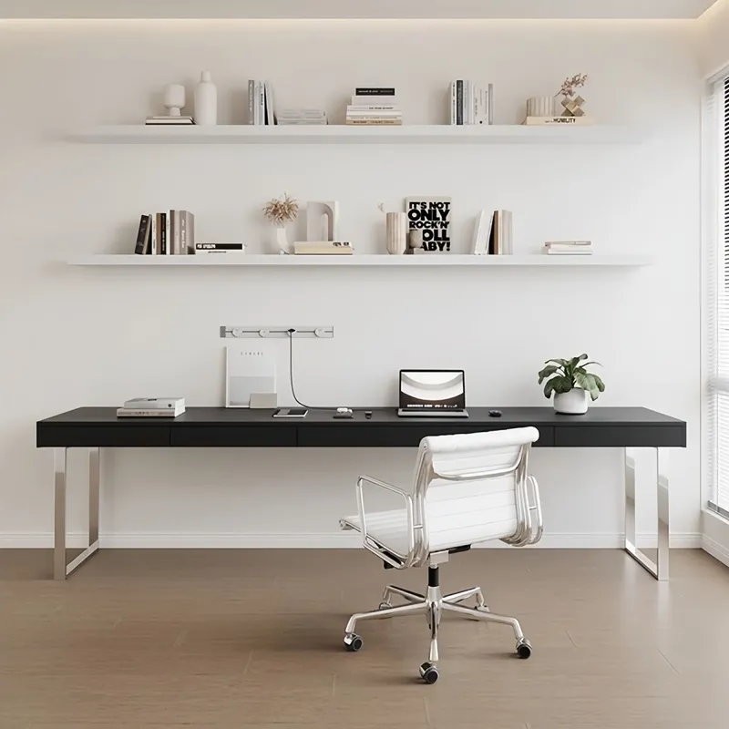 Solid Wood Log Color Desk with - Home Office Login 评论和价格
