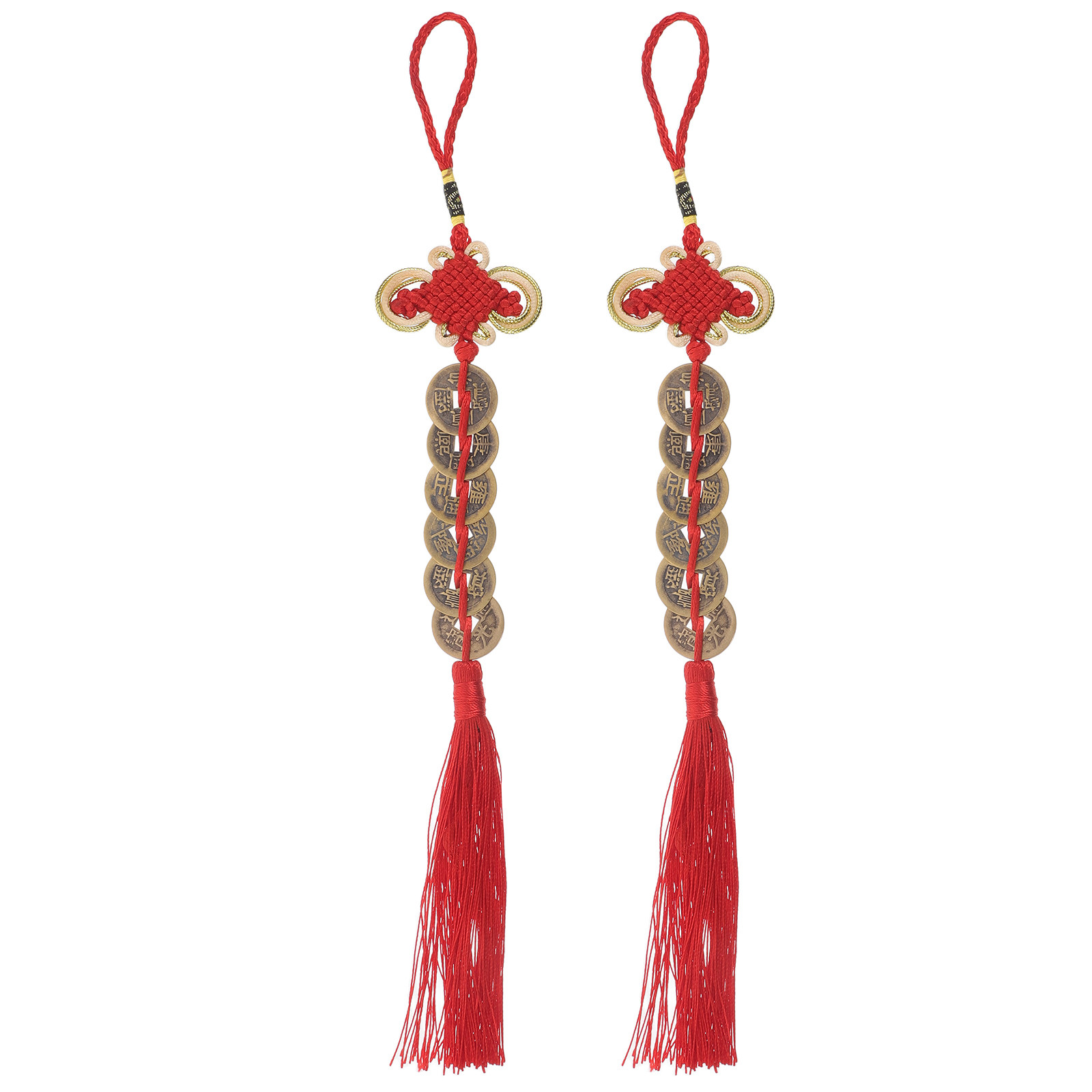 2Pcs Chinese Knot Pendant with - Home Office Feng Shui 评论和价格
