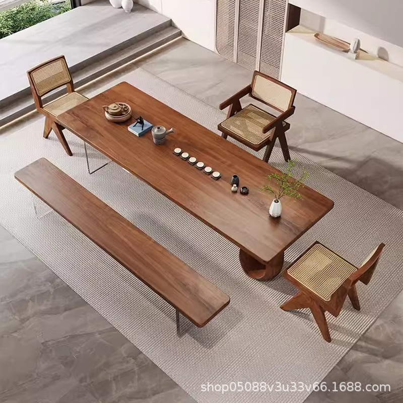 Wabi-sabi style solid wood tea - Home Office Login 评论和价格