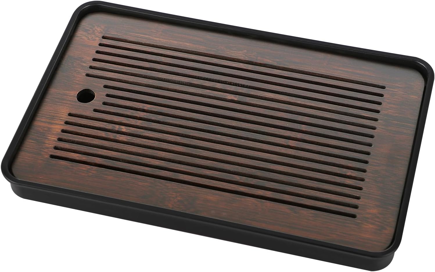 Natural Bamboo Tea Tray with H - Desktop Organizer Bamboo 评论和价格