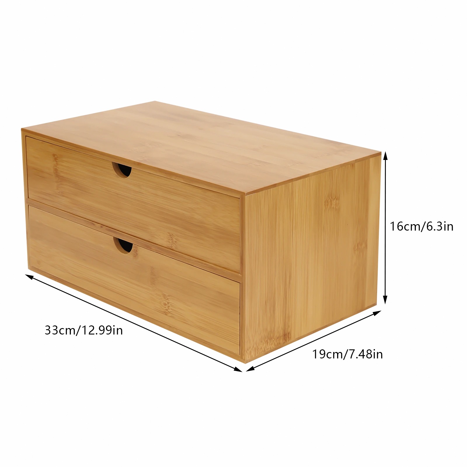 Desk Organizer, 2-Drawer Offic - Desktop Organizer Bamboo 评论和价格