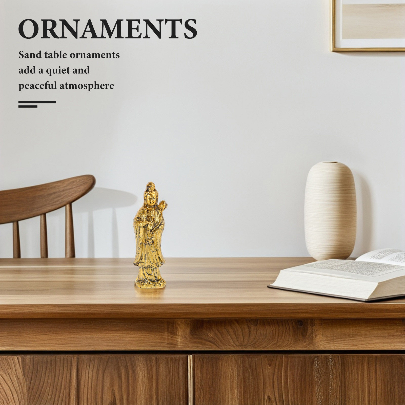 Elegant Vintage Yin Buddha Sta - Home Office Feng Shui 评论和价格