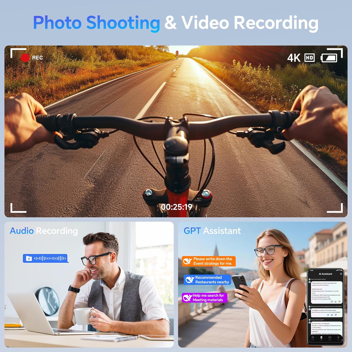 2026 New Smart AI Glasses 1080 - Webcam Hd 1080P 评论和价格