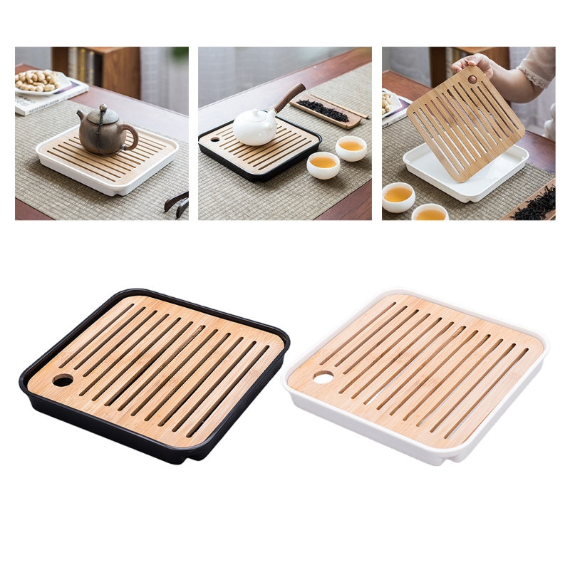 Bamboo Tea Tray Mini Bamboo Ch - Desktop Organizer Bamboo 评论和价格