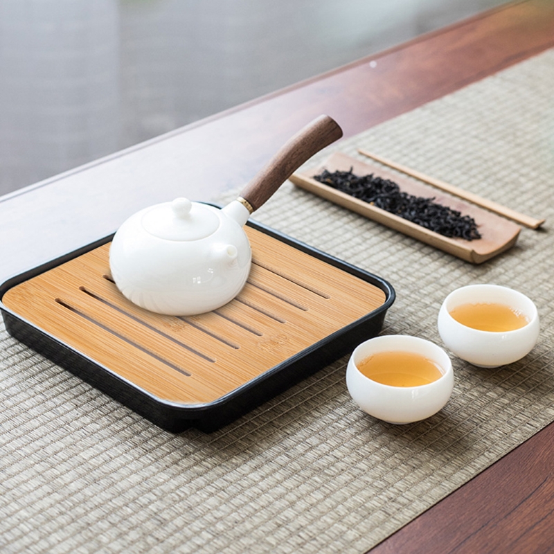 Bamboo Tea Tray Mini Bamboo Ch - Desktop Organizer Bamboo 评论和价格